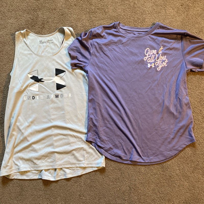 Girls Large, Lot Of 2 Under Armour Shirts
