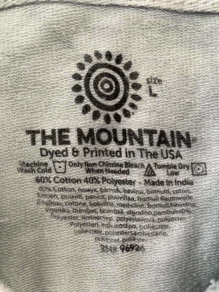 Sudadera con Capucha The Mountain Mujer Verde Tie Dye Turtle Gráfico Talla L Foto 2 de 4