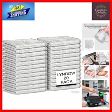 Solara Lux Non-Scratch Wire Dishcloths, Quick Dry Metal Scourer Rags 20 Pack ...
