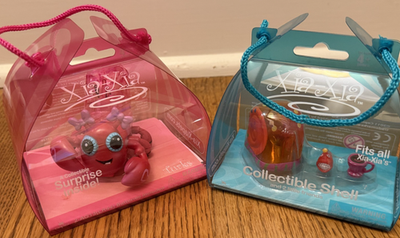 HERMIT SHELL おもちゃ Lot Xia-Xia Pets Hermit Crab Surprise Collectible Shell + 2