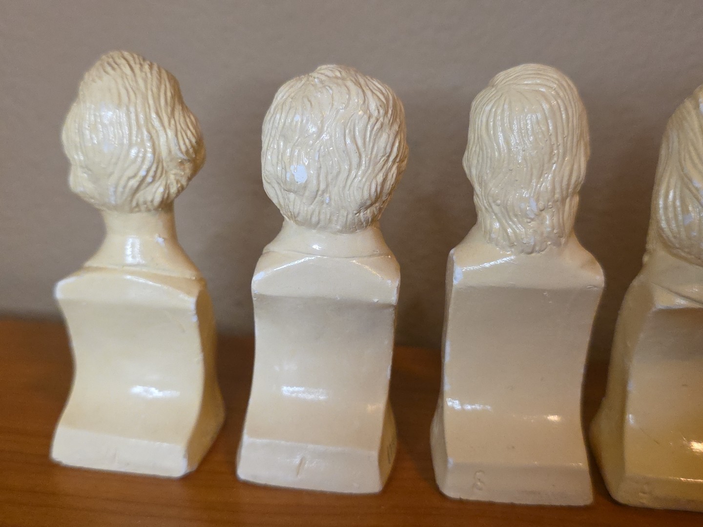 HERCO Vintage Composers 6 Famous Statuettes Busts: Mozart, Brahms, Beethoven, ..