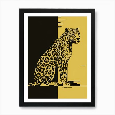 Leopard Kunstdruck gerahmt Wandbild Poster Leinwanddruck Bild