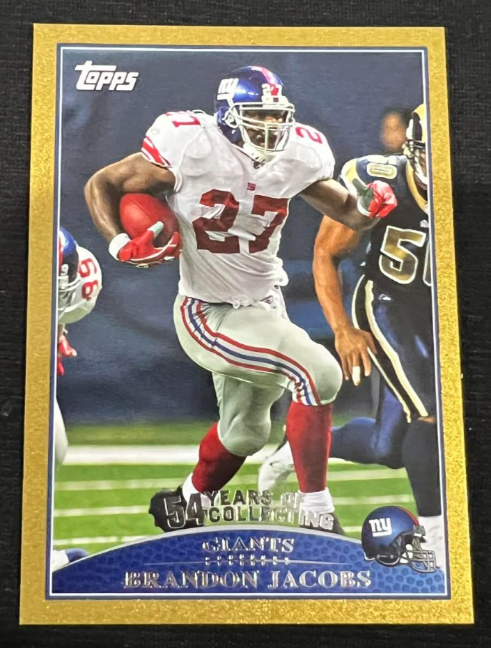 BRANDON JACOBS 2009 Topps Gold #148 NFL New York Giants #0951/2009