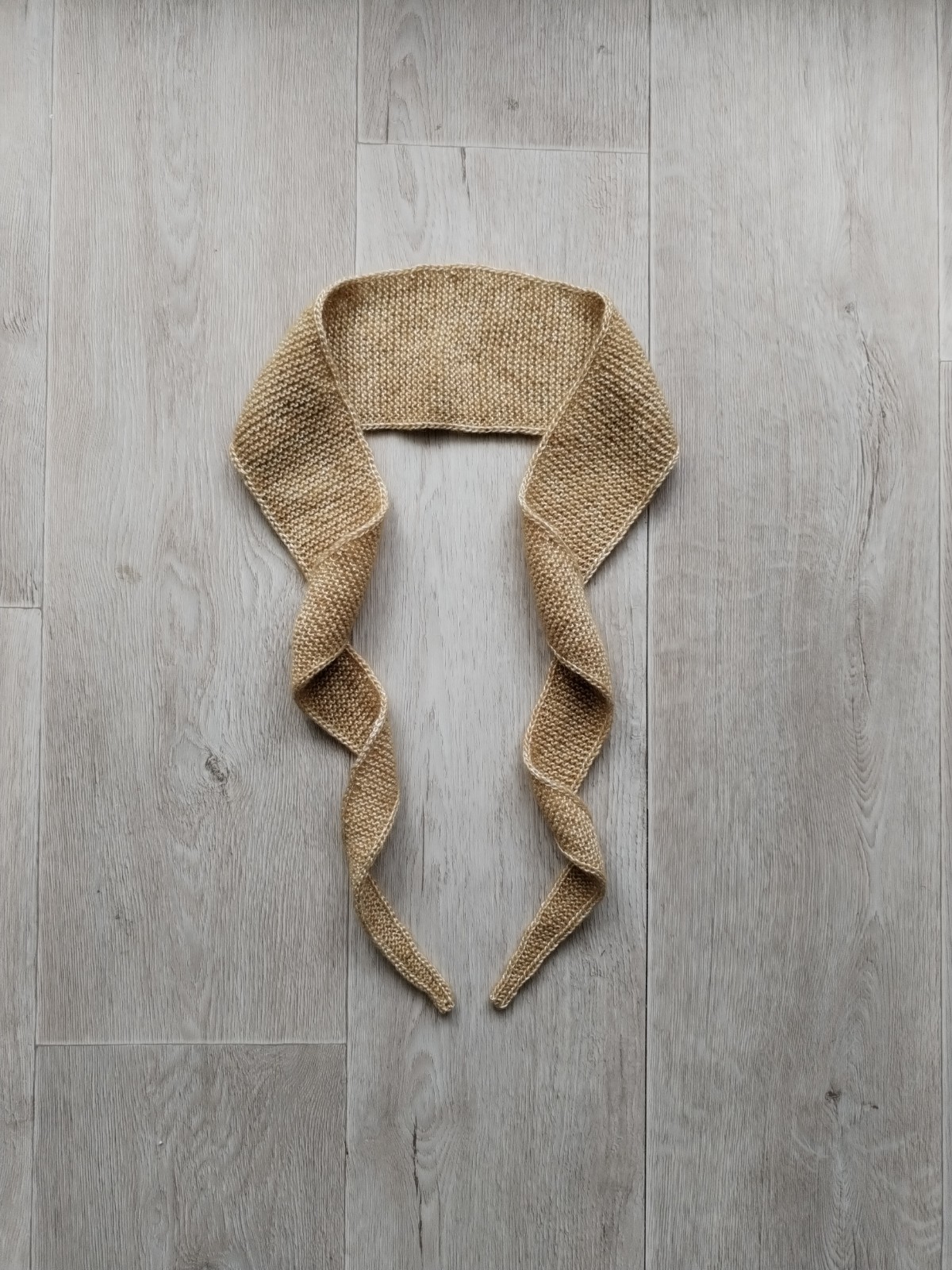 Bufanda iridiscente de Sophie, tejida con mis manos, 134x11cm lana, mohair, v...