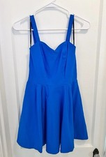 asos Blue Tank Top Short Mini Skater Dress | Womens Size 6 Petite