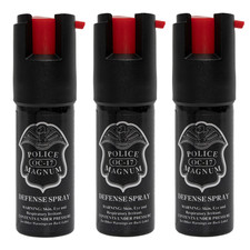 Police Magnum mini pepper spray self defense safety 3 PACK 1/2 oz Twist Locks