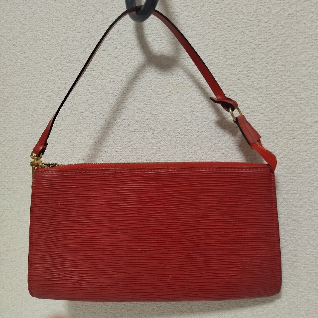 Louis Vuitton Pochette Accessoires Epi Castilian Red Accessory Pouch Mini Handba