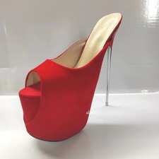 Women 19cm Thin High Heels Slippers Summer Platform Sandals Pumps Stilettos
