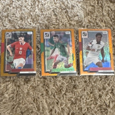 Panini Donruss 2022-23 FIFA Soccer Orange Foil Parallel Holo 3-Card Lot 