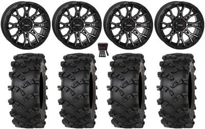 System 3 ST-6 14'' Wheels Dark Tint 30'' Outlaw M/T Tires Textron Wildcat XX