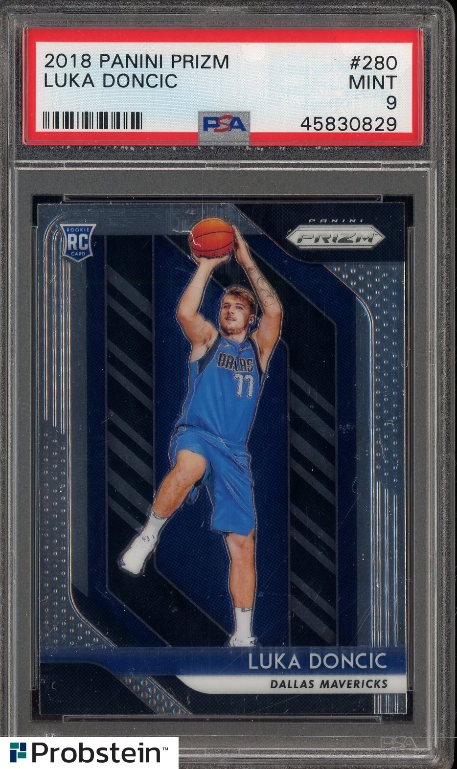 2008-19 Panini Prizm #280 Luka Doncic Mavericks RC Rookie PSA 9 MINT view 1