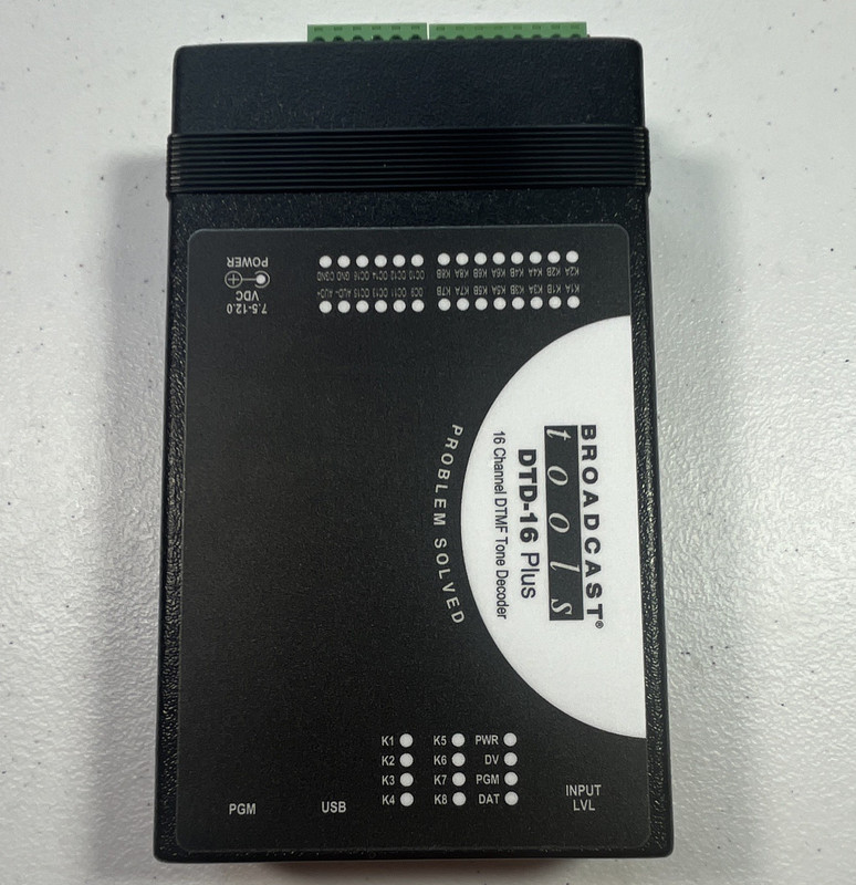 Broadcast Tools DTD-16 Plus 16-Channel DTMF Tone Decoder