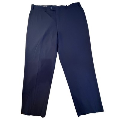 US Polo Mens Classic Preppy Navy Blue Dress Pants 40W 30L Flat Front Trousers