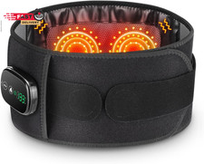 Cordless Heating Pad with Massager, Back Brace Heating Pad for Back Pain Relief,