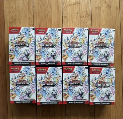 Pokemon TCG Prismatic Evolutions Booster Bundle X8 (Brandneu Factory Sealed)