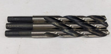 Three 5/16" Jobber Length Drills 1/4" Shank 4" Long HSS USA NEW