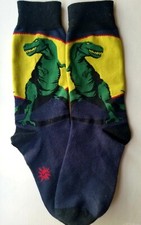 NWOT Sock It To Me Mens Tyrannosaurus Rex Dinosaur Socks