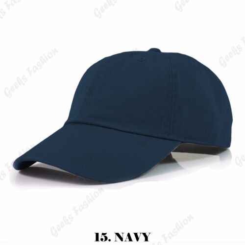 Baseballkappe schlichte verstellbare Militär massiv gewaschene Baumwolle Polo-Stil Mütze - Bild 20 von 32