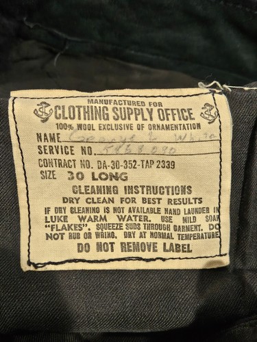 Vintage (1939-1945) WWII Navy bell bottom wool pants 30 long - Imagen 10 de 12