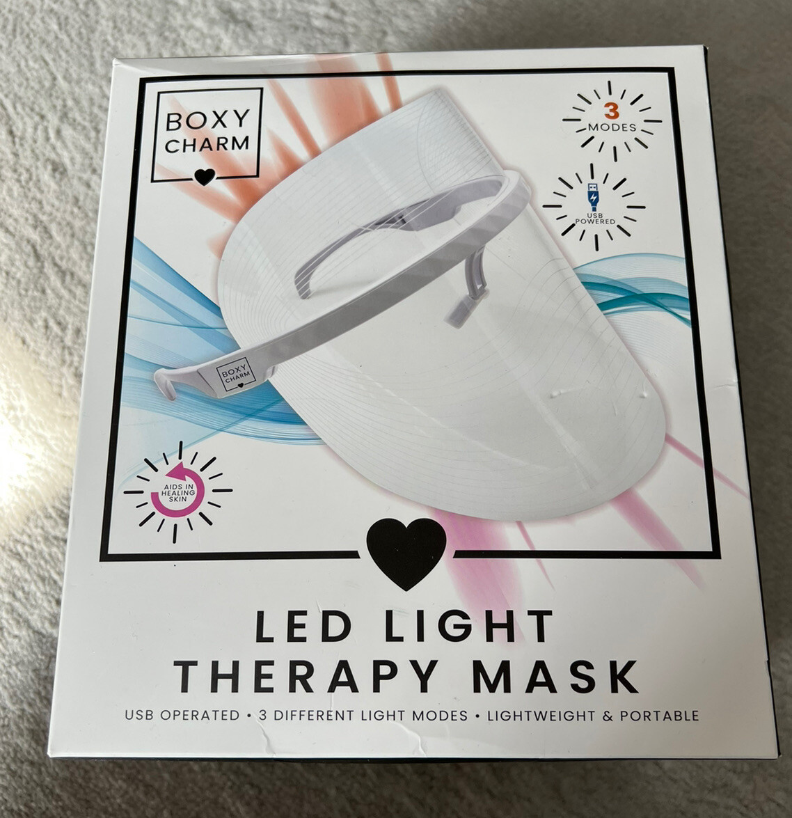 BOXYCHARM Led AntiAging Light Therapy Mask NIB Sealed 129.99 eBay