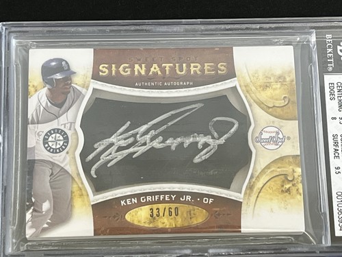 Ken Griffey Jr. 2009 Sweet Spot Black Barrel Silver Auto 33/60 BGS 7.5 / 10 Auto - Picture 2 of 10