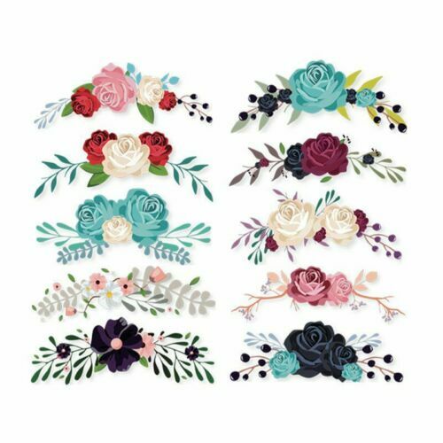 Flower Heat Clothes DIY Applique Transfers Decor 10pc for Clothing Iron On -New - Picture 8 of 12