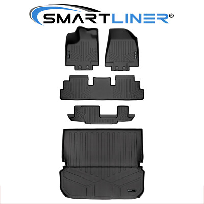 SMARTLINER Custom Fit 3 Rows & Cargo Liner Black for 2022-2025 Infiniti QX60 7-P