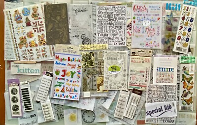 Hundreds Of Rub-ons, Transfers! Pebbles, My Minds Eye, Etc All Themes!