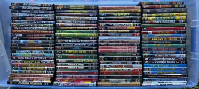 VINTAGE 1915-1955 Action-Packed SERIALS/CLIFFHANGERS MOVIES -FLAT SHIP CHARGE $6