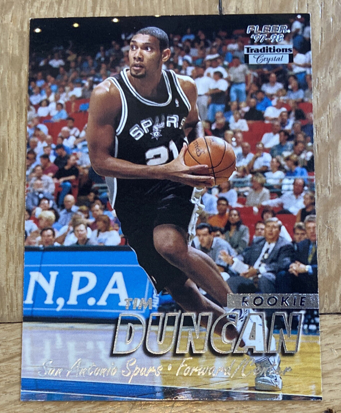 + 1997-98 Fleer Traditions Crystal #201 Tim Duncan Spurs RC Rookie