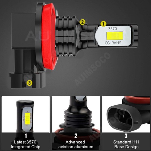 For Dodge RAM 1500 2500 3500 4500 2013 2014 2015 LED Headlight & Fog Light Bulbs - Picture 6 of 14