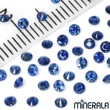[WHOLESALE] NATURAL BLUE SAPPHIRE ROUND FACETED GEMSTONE 0.9mm - 4mm WP00273