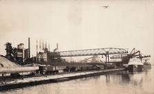 RPPC Ford Rouge Plant Dearborn MI Train Railroad Harbor Photo Vtg Postcard E54