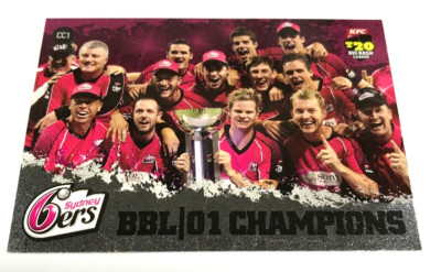 2012-13 T20 Big Bash League Cricket Case Card: BBL 2011 Champions Sydney 6ers
