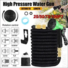 Expanding Expandable Flexible Garden Water Hose w Spray Nozzle 25, 50, 75, 100FT
