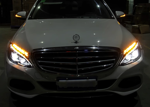 Led Headlight For Mercedes-Benz W205 C-Class 2014-2018 DRL Animation Front Lamps - Picture 10 of 12