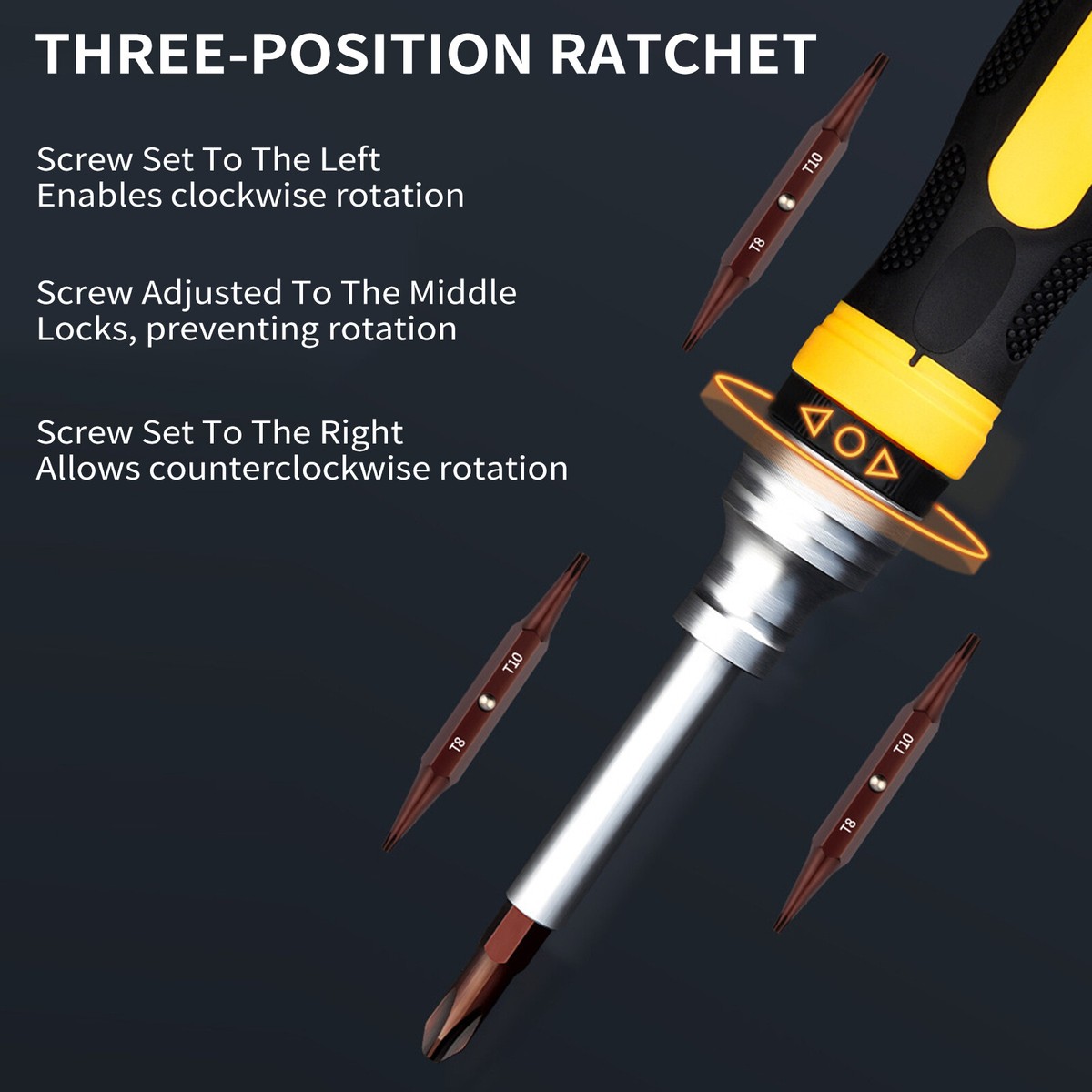 19-in-1 Ratchet Screwdriver Set, Portable Ratcheting Screwdriver