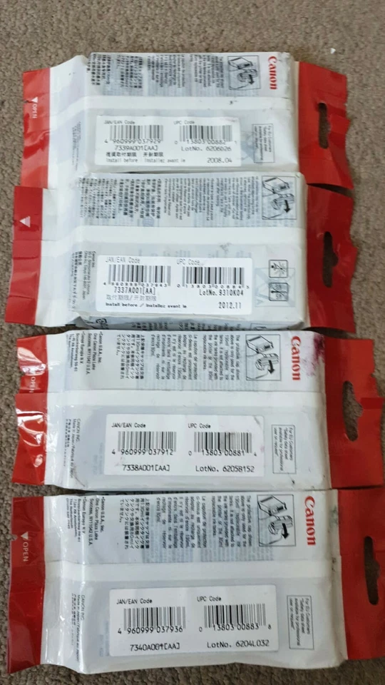 Genuine Canon BCI-1201 set of 4 ink cartridges for N1000/2000 BIJ 1000/2000 - Image 3 of 3