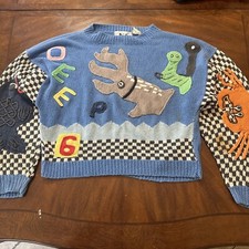 Vintage No The Jeans Revolt Embroidered Sweater Sea Animals Once Size Fits Most