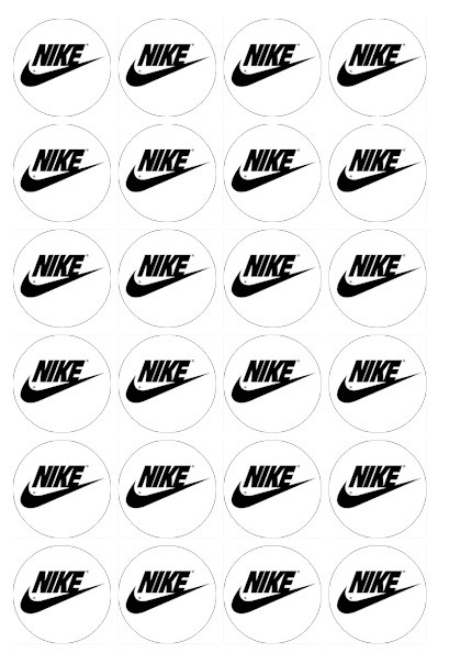 24 x Nike Edible Image Cupcake Toppers Pre-Cut Australia