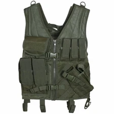 NEW Heavy Duty Military Assault Cross Draw MOLLE Tactical Vest OD OLIVE DRAB