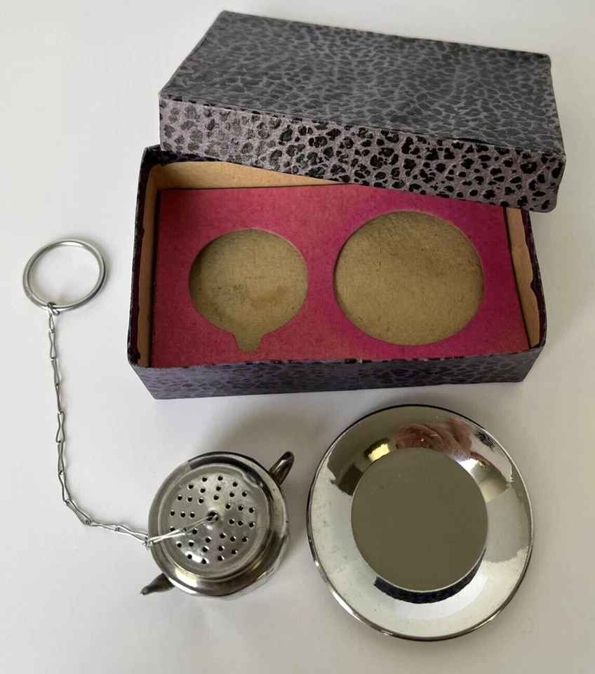 Mini tetera infusora de té vintage con forma de platillo hecha en el Japón ocupado Foto 4 de 4