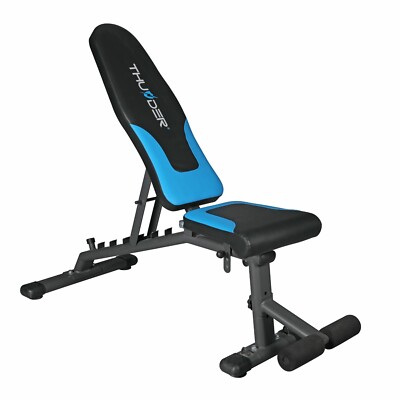 Hantelbank 120kg  , Klappbar , Schrägbank, Flachbank,Fitnessbank THUNDER  QUICK 