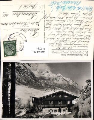 615784,Foto Ak Schellenberg b. Berchtesgaden Berchtesgadener Heim 1938 Winterans