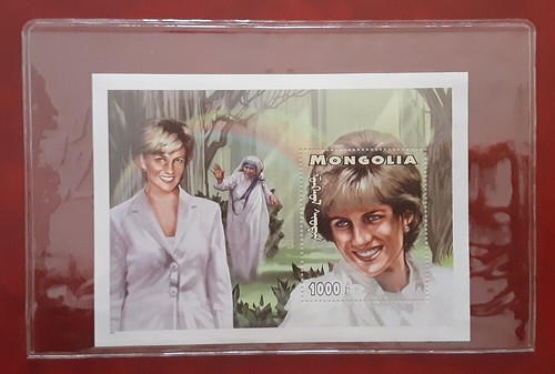 MONGOLEI 1997 1000F MNH Diana & Theresa Etui & Echtheitszertifikat 3807 - Bild 1 von 2