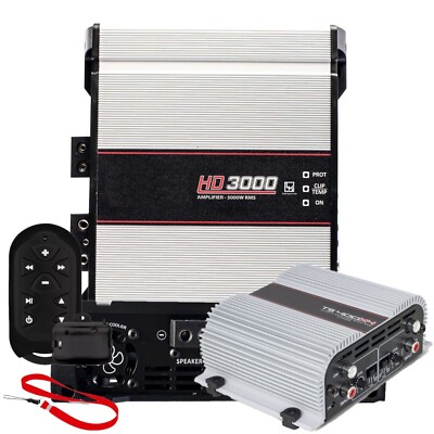 HD 3000 1 Ohm Mono Amplifier - 3000W RMS Brazilian Power With Long Distance Control