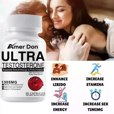 Male Enhancement Testosterone Booster 60 Capsules Stamina Pills Men Performance