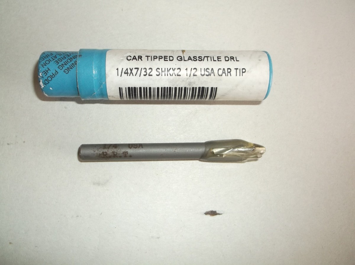 1/4 In, 7/32 In Dia. Straight Shank, Carbide Tip, Tile & Glass