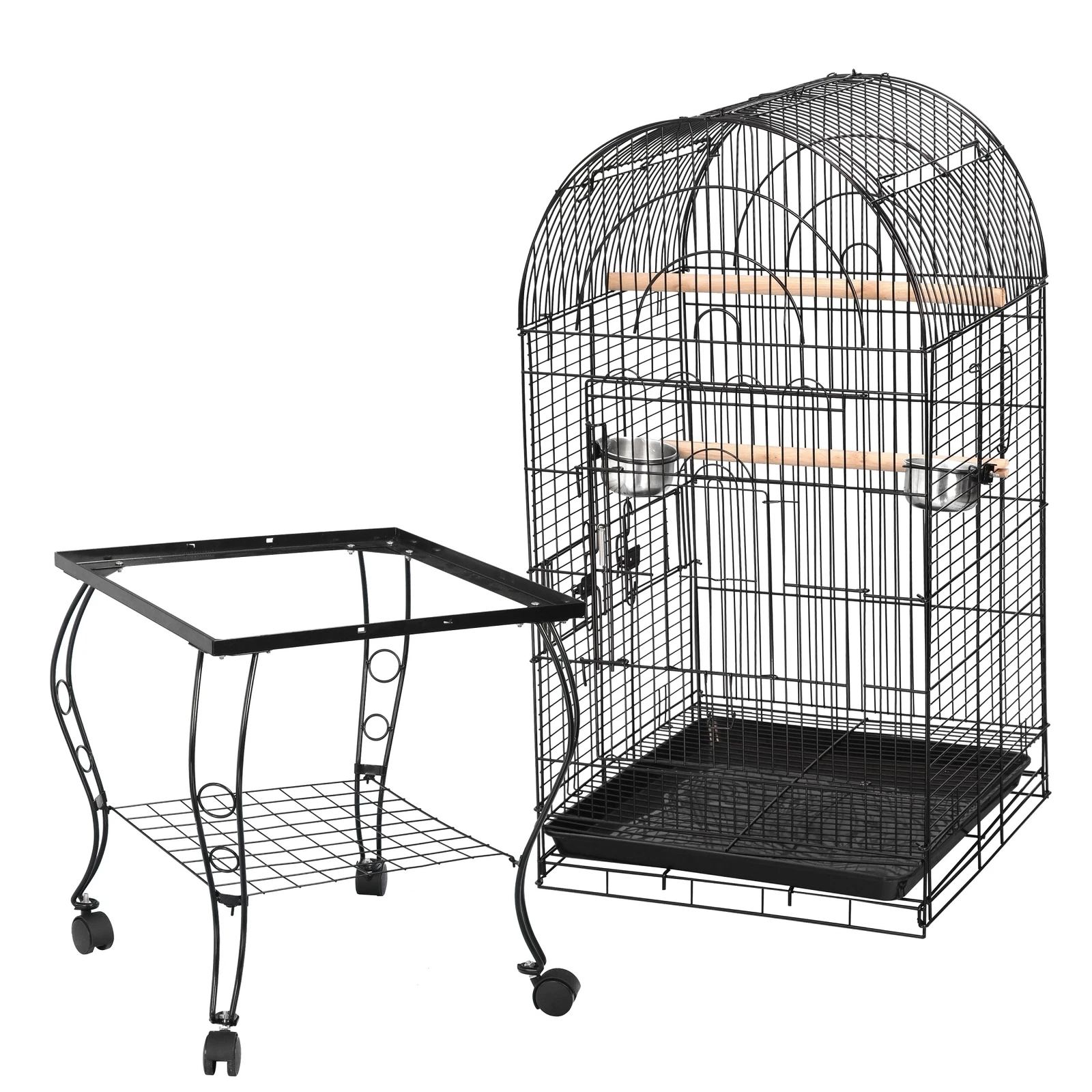 Cockatiel Parakeet Home 63"H Rolling Bird Cage w/Open Play Top for Small Parrot
Opens in a new windo