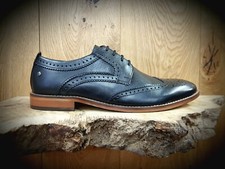 BASE LONDON // Motif // Mens Black Brogues Shoes // NEW!!!